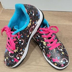 Heelys Split Kids Skate Shoes Black Unicorn Youth Size 6Youth Women 7 NO WHEELS‎